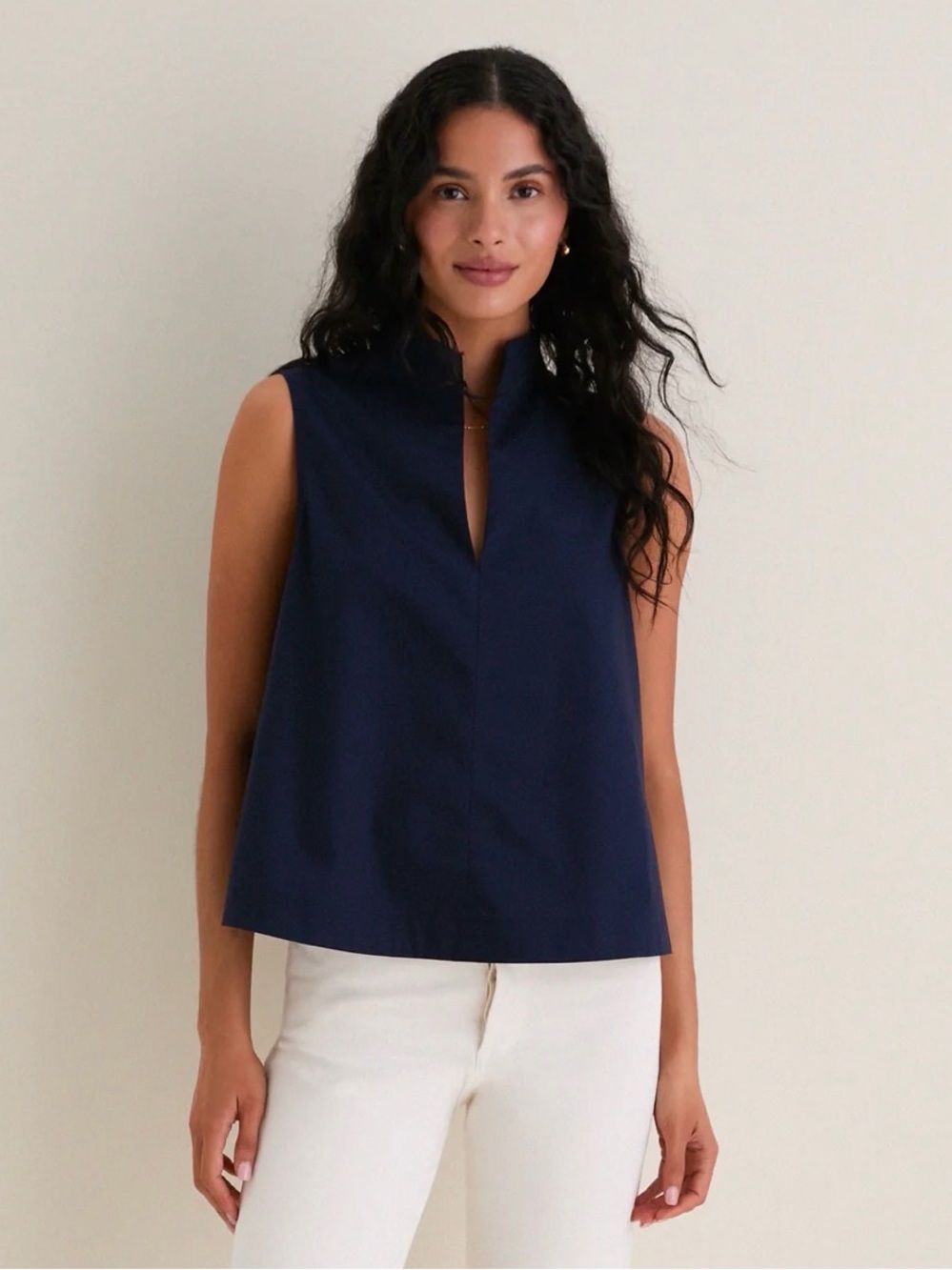 Tuckernuck Navy Sleeveless Celeste Top Size Large NWT